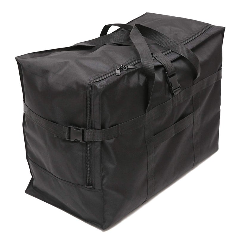 WFLB Extra Large Travel Duffel Bag with Trolley Sleeve Oversized Weekender Overnight Carry On Checked Luggage Bag Hospital Bag Anti Theft Travel Tote 28'',120L (black) - Image 1